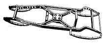 Ladder chassis with diagonal cross-bracing and lightening holes Developed ladder chassis with diagonal cross-bracing and lightening holes (Autocar Handbook, 13th ed, 1935).jpg