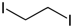 Skeletal formula of 1,2-diiodoethane Diiodoethane.svg