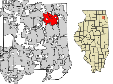 DuPage County Illinois Incorporated and Unincorporated areas Addison Highlighted.svg