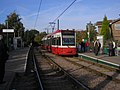 A car on special tour duty pauses at Dundonald Road tramstop.