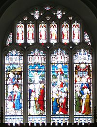 East window of Chittlehampton Church donated by John Baring Short of Hudscott and his wife Elizabeth Barry EastWindow ChittlehamptonChurch Devon.JPG