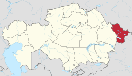Regione del Kazakistan Orientale – Localizzazione