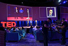 Snowden addressing a TED conference from Russia via telepresence robot Edward Snowden's Surprise Appearance at TED.jpg