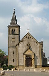 D'Kierch vu Boussange an der Gemeng Gandrange