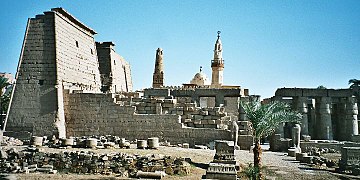 Luxor Temple, from the east bank of the Nile