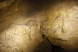 ציורי סוסים במערת אקאין