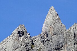 Klein et Gross Simelistock vus de l'ouest : paroi ouest (versant de l'Ochsental).