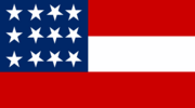 A 12-star First Confederate Navy Ensign of the gunboat CSS Ellis, 1861-1862