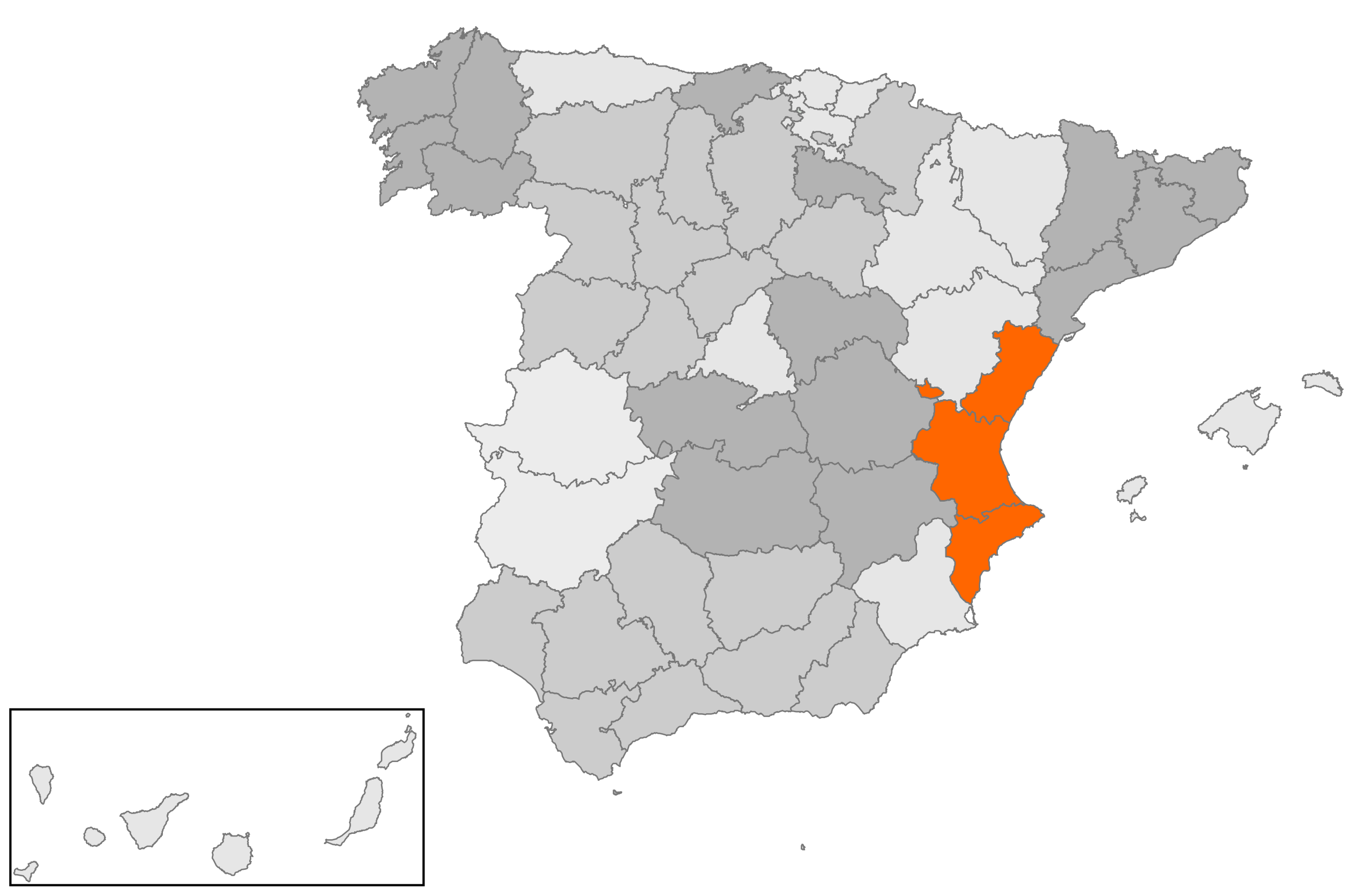 Provincias con mas inmigrantes en españa