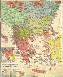 Peoples and languages map of the Balkan Peninsula before the wars 1912-18, in German (Historical Old Map Collection from 1924). Ethnic groups inhabiting Macedonia are:
Albanians
Bulgarians
Greeks
Macedonians
Serbs
Turks
Vlachs Ethnographic Map of the Balkans (1912-1918) - Historische alte Landkarte (Sammlerstuck) von 1924.jpg