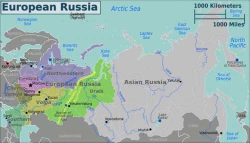 Russia Map Europe Asia Border