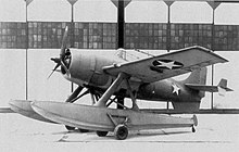 The F4F-3S Wildcatfish, a floatplane version of the F4F-3. Edo Aircraft fitted one F4F-3 with twin floats.