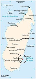 Farafangana City in Atsimo-Atsinanana, Madagascar