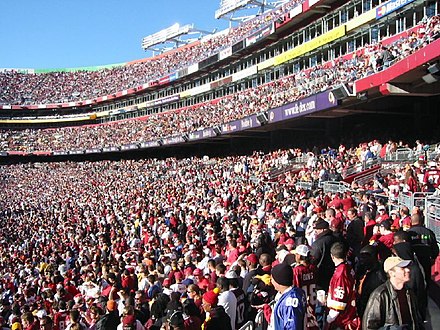 Fans at FedExField in October 2003