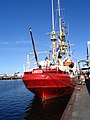 Das ehemalige Feuerschiff Fehmarnbelt im Juli 2006 zu Gast in Heiligenhafen