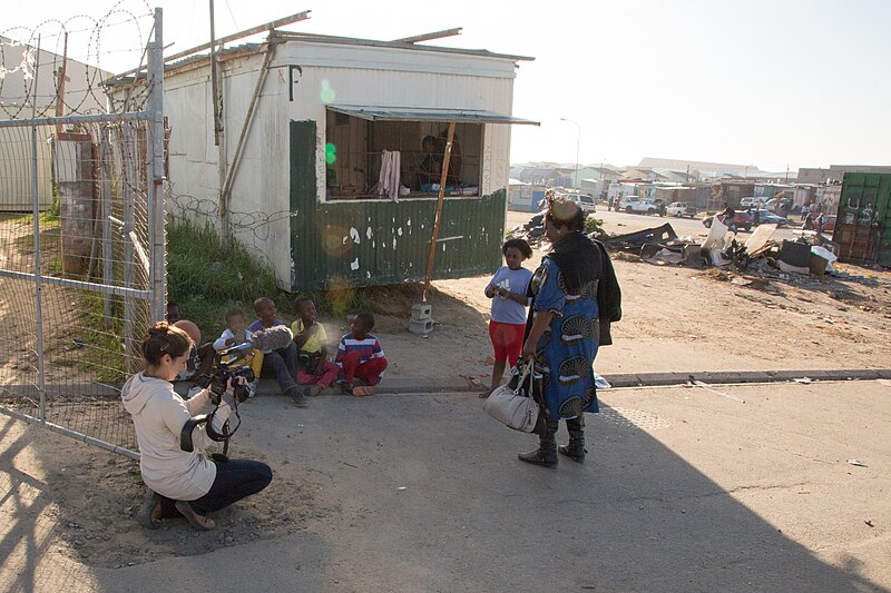 File:Filming Documentary about Sinenjongo High School in Joe Slovo Park, Cape Town, South Africa - 03.jpg