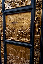 Thumbnail for File:Firenze - Florence - Piazza di San Giovanni - View SW on Right Door of the Gates of Paradise 1452 by Lorenzo Ghiberti (Copy 2006) I.jpg