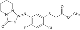 Structural formula of fluthiacet-methyl