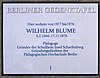 Мемориальная доска Speerweg 36 (Froh) Wilhelm Blume.JPG