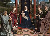 Gerard David, The Virgin and Child with Saints and a Donor, probably 1510