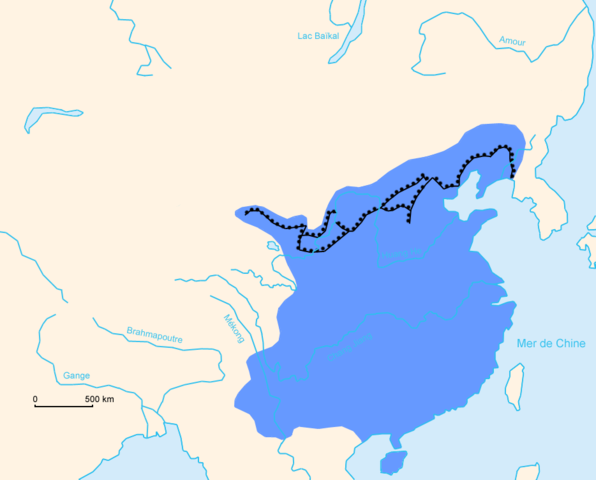 Karte China zur Zeit der Ming-Dynastie