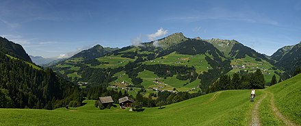 Panorama of the Großes Walsertal
