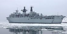 HMS Bulwark the former Royal Navy flagship and the most recent surface vessel built in Barrow HMS Bulwark 3934.JPG