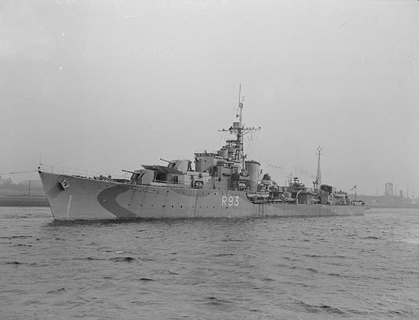 Vigilant on the River Tyne, September 1943