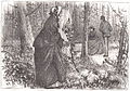 Mrs Sparsit épiant Harthouse et Louisa dans la forêt, par Harry French.