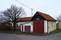 Čeština: Hasičská zbrojnice ve vsi Habří, okres České Budějovice. English: Fire station in the village of Habří, České Budějovice District, South Bohemia, Czech Republic.