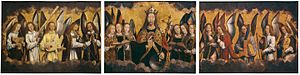 Hans Memling - Christ with Singing and Music-Making Angels - KMSKA 778-780.jpg