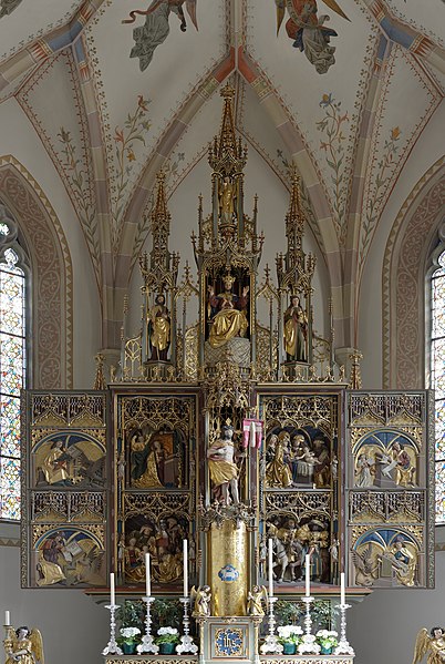 File:Hauptaltar Pfarrkirche Völs am Schlern Meister Narziß.jpg