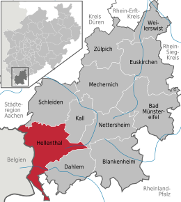 Poziția localității Hellenthal