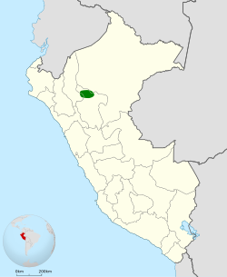 Distribución geográfica del tiluchí de Parker.