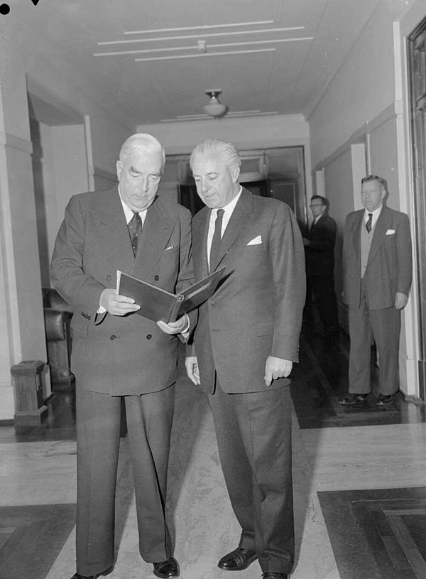 Holt with Prime Minister Robert Menzies