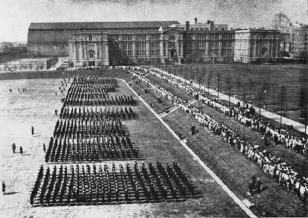 Opening of the Navy recruit camp for WAVES at Bronx Campus, February 8, 1943