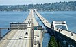 Mercer Island Bridge, links die Homer M. Hadley Memorial Bridge