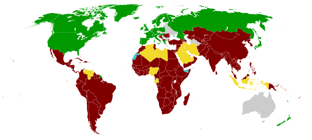 Карта мира де факто