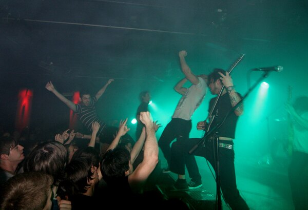 The Dillinger Escape Plan performing in Budapest in 2008