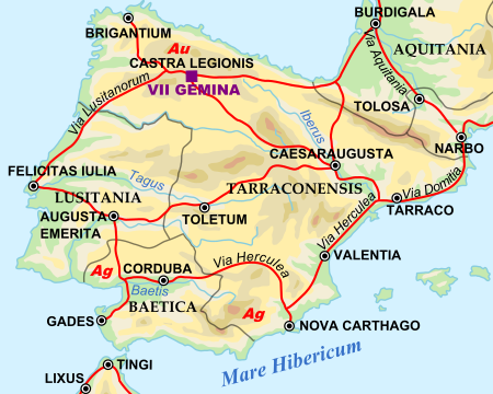 Roman Hispania in 125