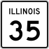 Иллинойс Route 35 маркер