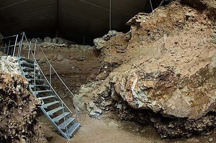Excavation in Divje Babe I Cave