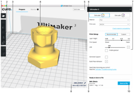 Скриншот программы Cura