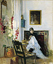Enteriőr varró lánnyal, Marie Krøyer, undated
