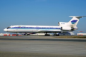 Un Tupolev Tu-154 de la compagnie Iran Air Tours, semblable à celui impliqué dans l'accident