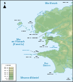 Carte de localisation de l'archipel des Glénan (en langue bretonne)