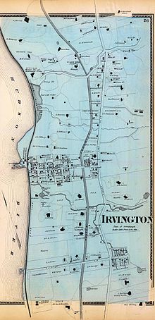 Irvington 1868 map