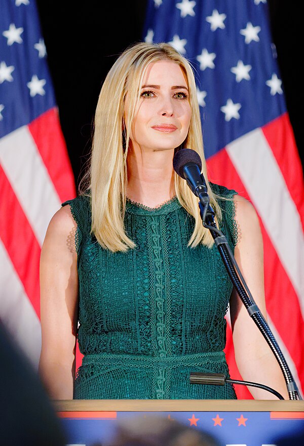 Speaking at her father's presidential campaign in September 2016.