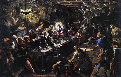 The Last Supper, by Tintoretto, 1592–1594