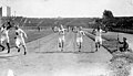 James Ball of Canada (left) winning a silver medal in the mens 400 meters race at the VIIIth Summer Olympic Games.jpg